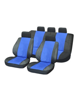 huse scaune auto compatibile VW Passat B6 2005-2010 - Culoare: negru + albastru