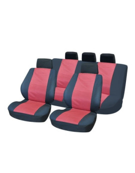 huse scaune auto compatibile AUDI A3 (8L) 1996-2003 - Culoare: negru + rosu