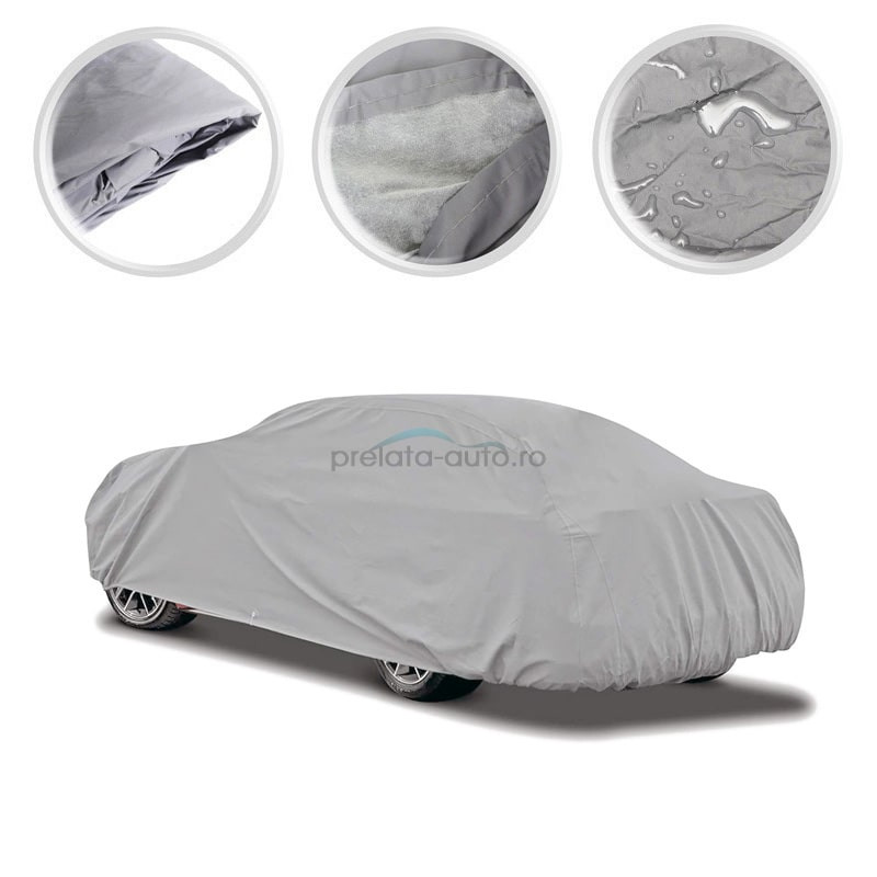 Husa prelata auto FIAT Grande Punto 2005-2009 - impermeabila - 2 straturi - gri