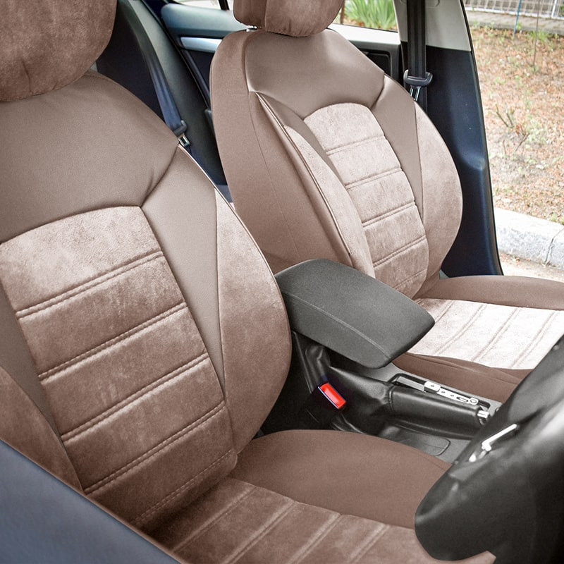 Set huse scaune auto compatibile MERCEDES Clasa C W203 2000-2007 - Diamond - Culoare: bej