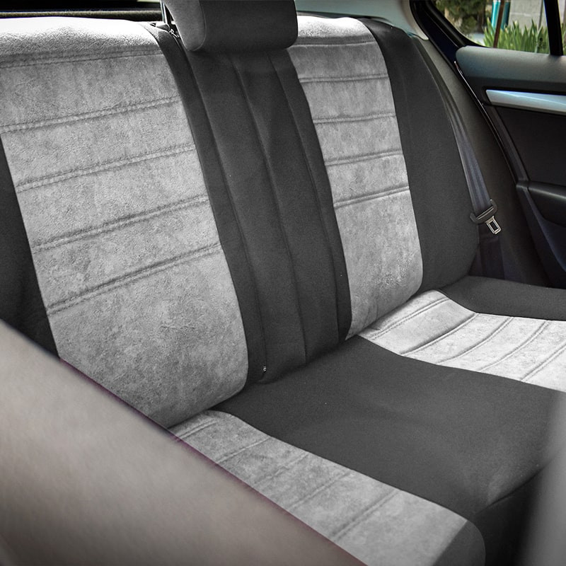 Huse scaune auto compatibile MERCEDES Clasa C W203 2000-2007 - Diamond - Culoare: negru + gri