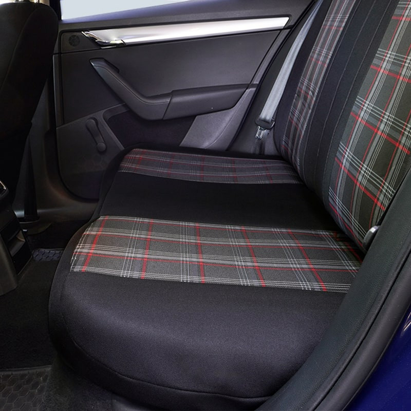Huse scaune auto AUDI A4 B6 2000-2006 - Sport - Culoare: negru + rosu