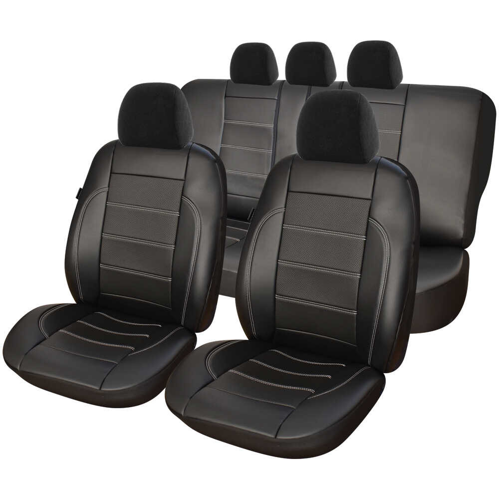 Huse auto VW Golf IV 1997-2004 - Exclusive Leather King - Culoare: negru