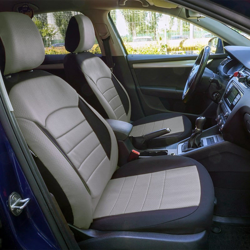 Huse scaune auto compatibile AUDI A4 B7 2004-2008 - Urban - Culoare: negru + gri