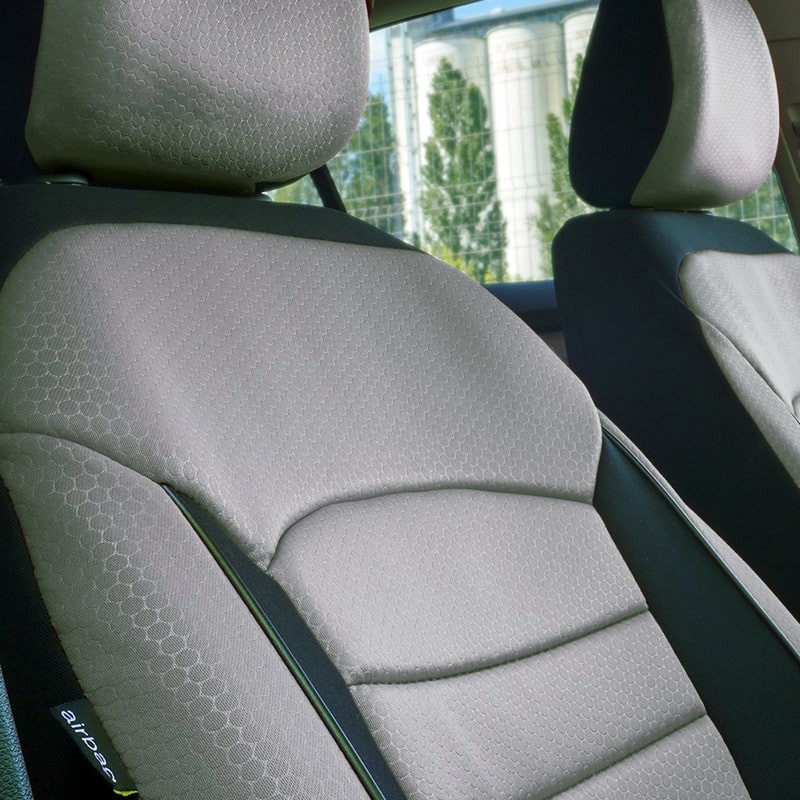 Set huse scaune auto compatibile SEAT Leon II 2005-2012 - Urban - Culoare: negru + gri