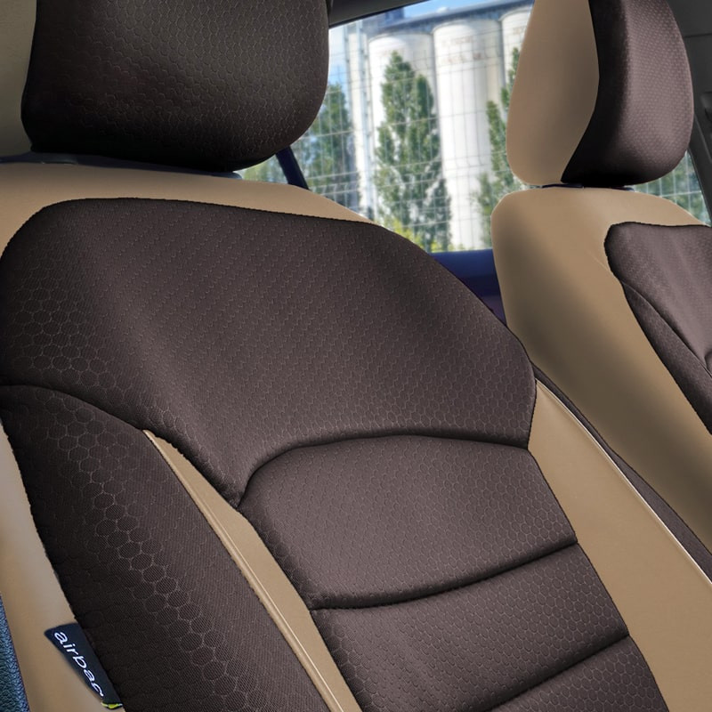 Set huse scaune auto compatibile DACIA Sandero I 2008-2012 - Urban - Culoare: gri + bej