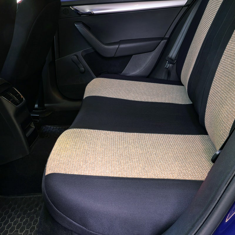 Huse scaune auto VW Bora 1999-2006 - Racing - Culoare: negru + bej