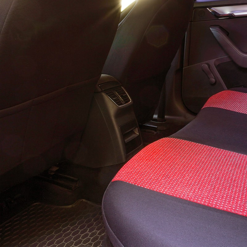 Huse auto AUDI A3 (8L) 1996-2003 - Racing - Culoare: negru + rosu
