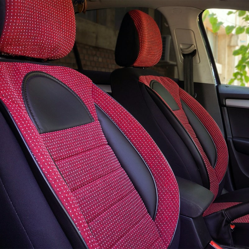 Set huse scaune auto compatibile SUZUKI Grand Vitara I 1999-2005 (5 usi) - Racing - Culoare: negru + rosu