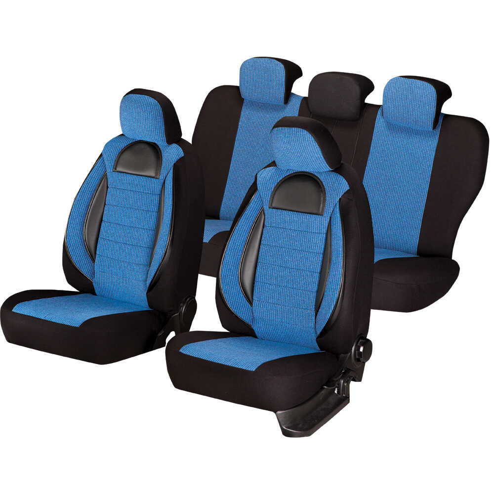 Huse scaune auto SUZUKI Vitara IV 2015-prezent (5 usi) - Racing - Culoare: negru + albastru