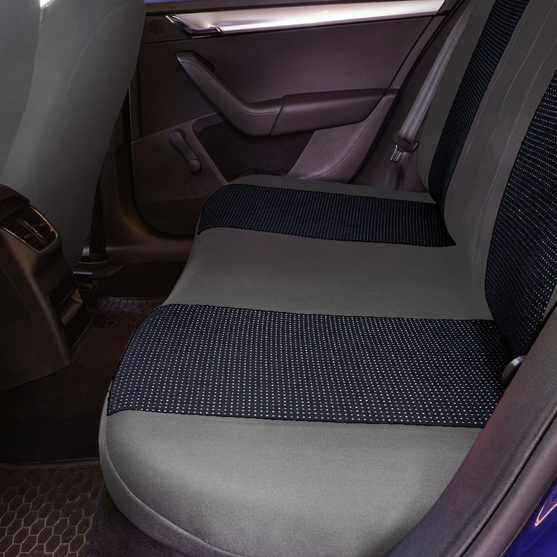 Huse scaune auto FORD Fiesta V 2002-2008 - Racing - Culoare: negru + gri