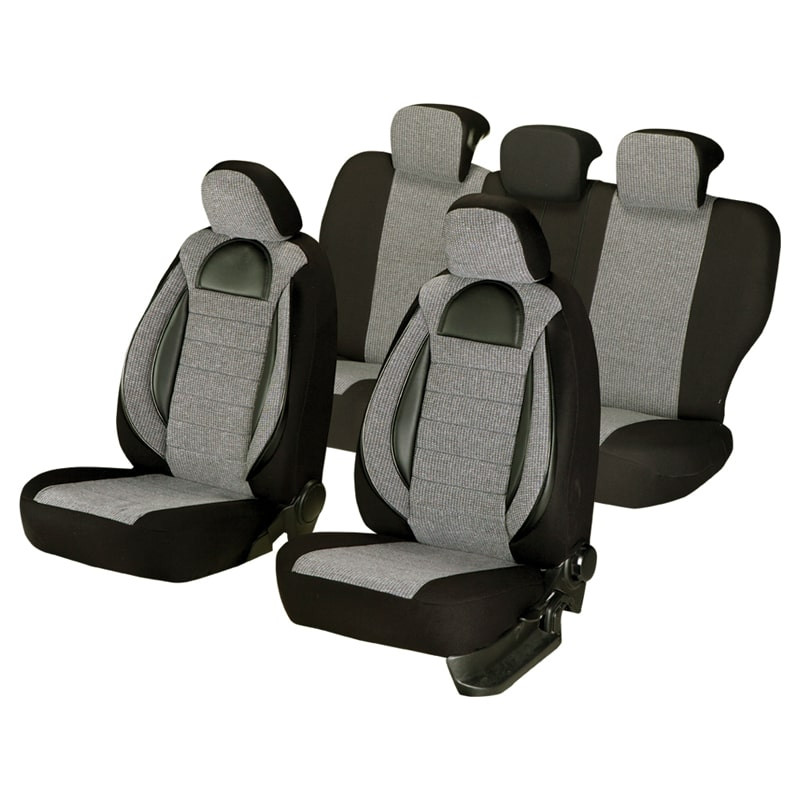 Huse auto VW Bora 1999-2006 - Racing - Culoare: negru + gri
