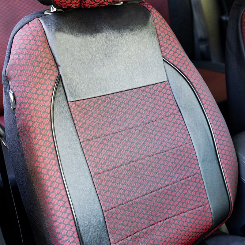 Huse scaune auto compatibile VW Passat B5 1997-2005 - Elegance - Culoare: negru + rosu