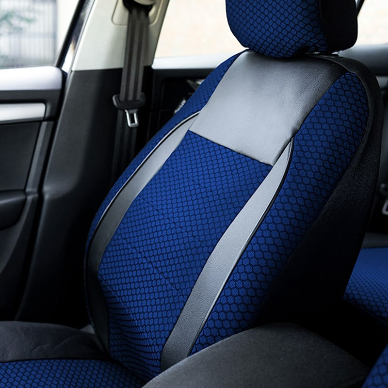 Set huse scaune auto compatibile VW Jetta IV 1999-2006 - Elegance - Culoare: negru + albastru