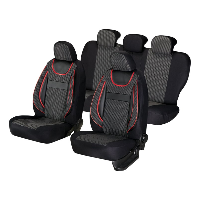 Huse auto AUDI A4 B5 1994-2001 - Dynamic - Culoare: negru + rosu