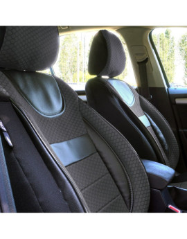 Set huse scaune auto compatibile AUDI A4 B5 1994-2001 - Dynamic - Culoare: negru + gri