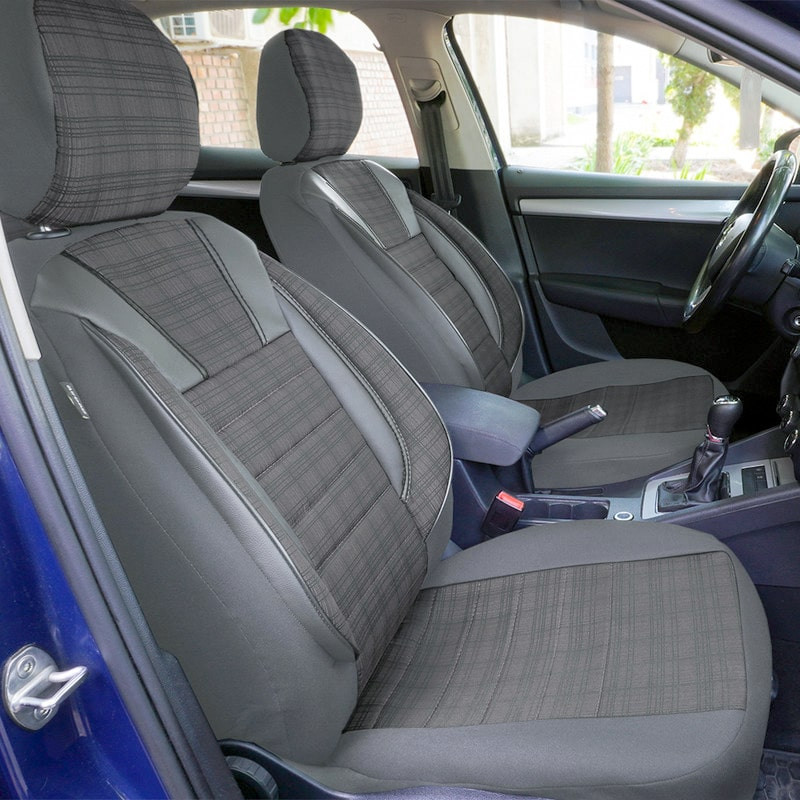 Huse scaune auto compatibile PEUGEOT 407 2004-2012 - Luxury - Culoare: gri