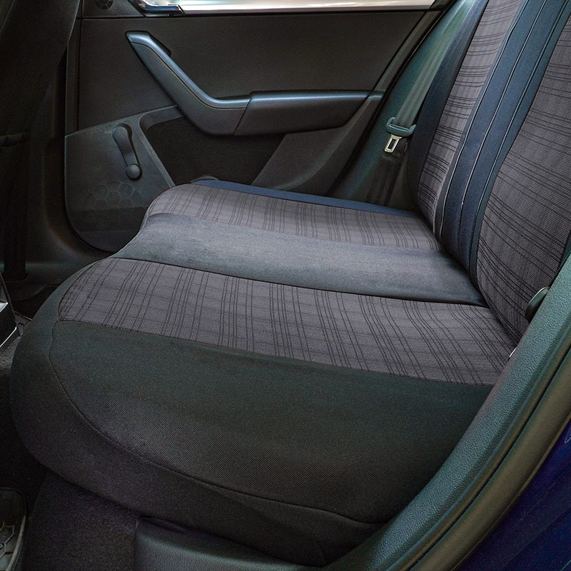 Huse scaune auto VW Bora 1999-2006 - Luxury - Culoare: negru + gri