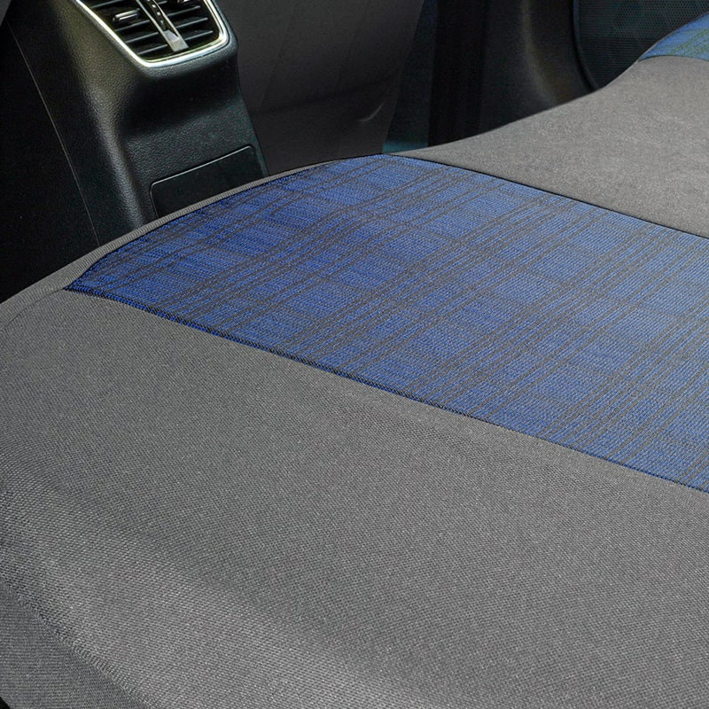 Huse scaune auto SKODA Rapid 2012-2019 - Luxury - Culoare: gri + albastru