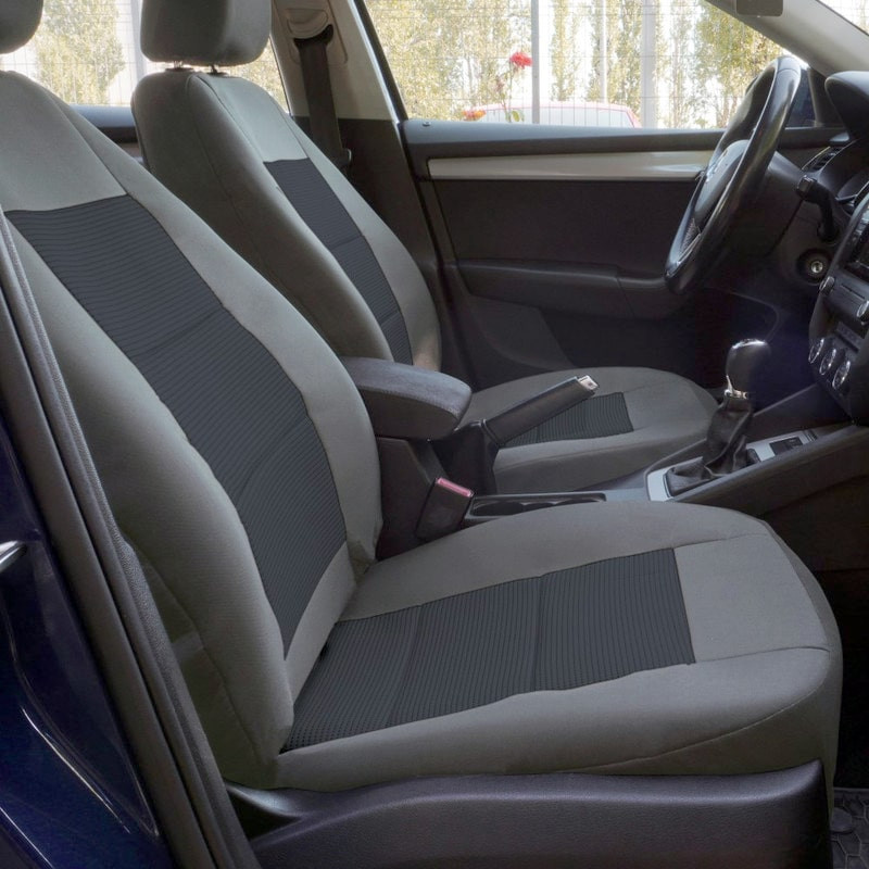 Huse scaune auto compatibile AUDI A4 B7 2004-2008 - Premium Lux - (UMB2) Culoare: negru + gri