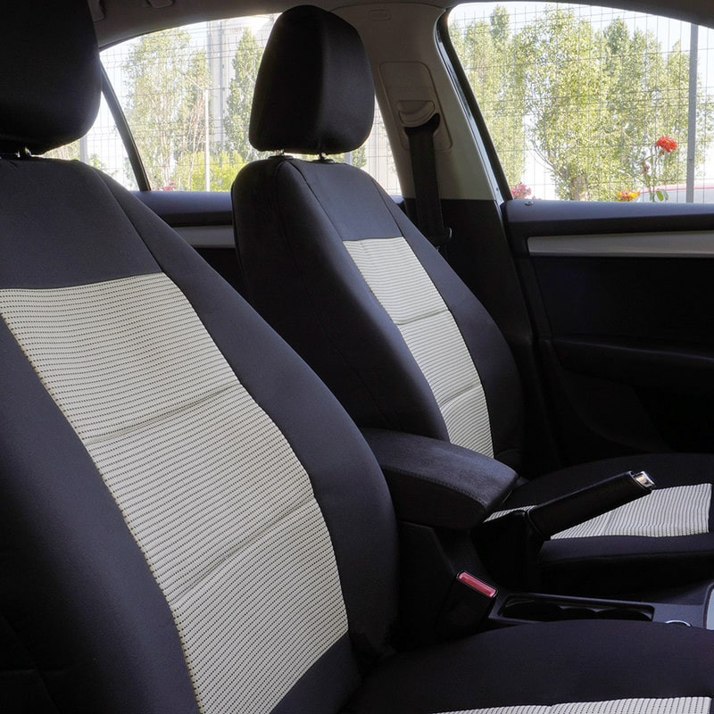 Set huse scaune auto compatibile VW Golf IV 1997-2004 - Premium Lux - (UMB3) Culoare: negru + bej