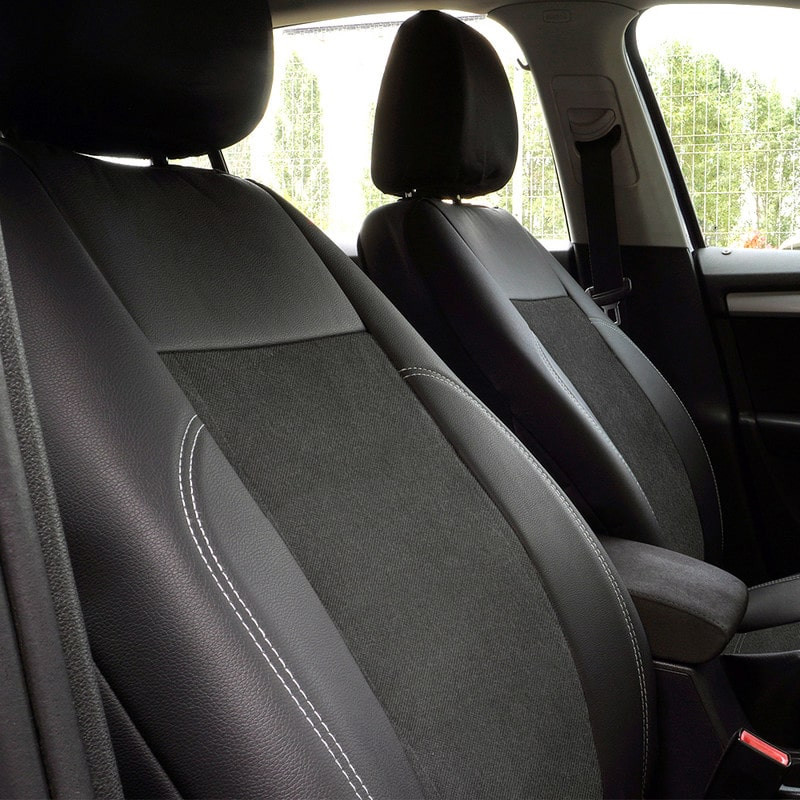 Set huse scaune auto compatibile AUDI A3 (8L) 1996-2003 - Exclusive Leather Lux - Culoare: negru