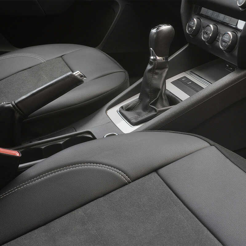 Huse scaune auto SKODA Rapid 2012-2019 - Exclusive Leather Lux - Culoare: negru
