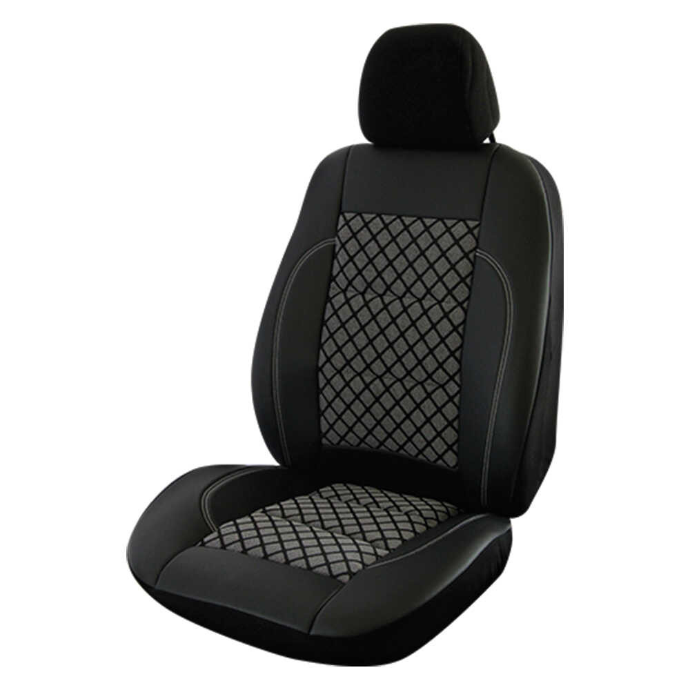 Huse scaune auto SEAT Cordoba II 2002-2010 - Exclusive Leather Premium - Culoare: negru + gri