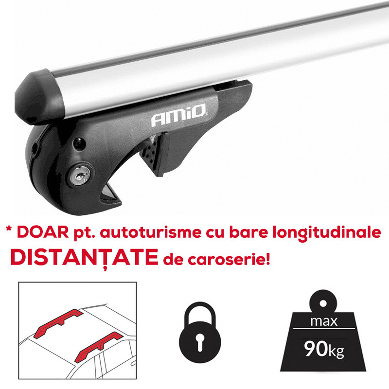 Bare transversale HYUNDAI Terracan 2004-2011 - 135 cm - Aluminiu - AMIO Polonia