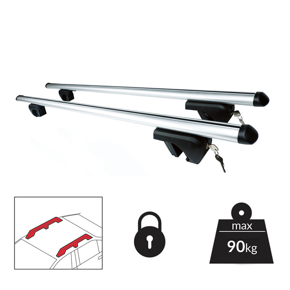 Set bare transversale FIAT Idea 2003-2012 - 120 cm - Aluminiu