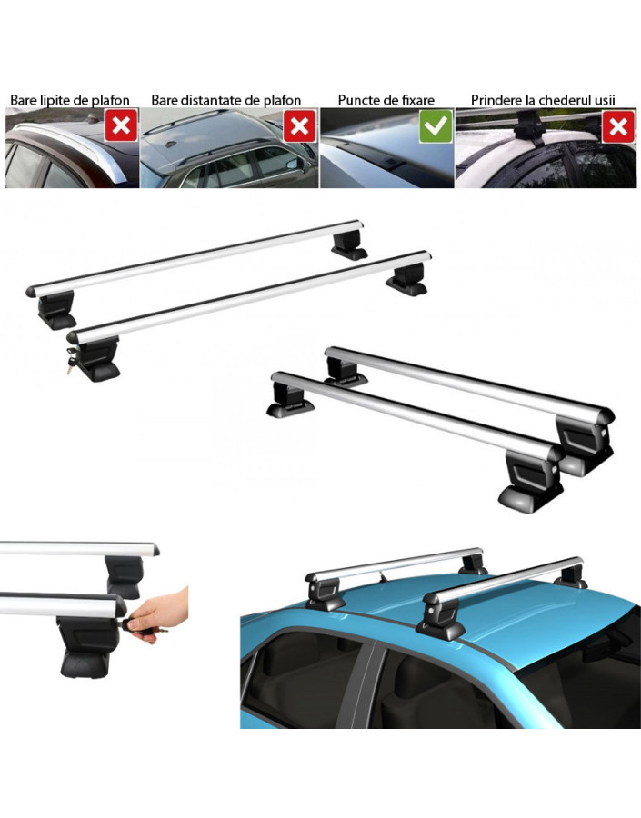 Set bare portbagaj cu cheie MAZDA 5 II 2010-2018 - Aluminiu