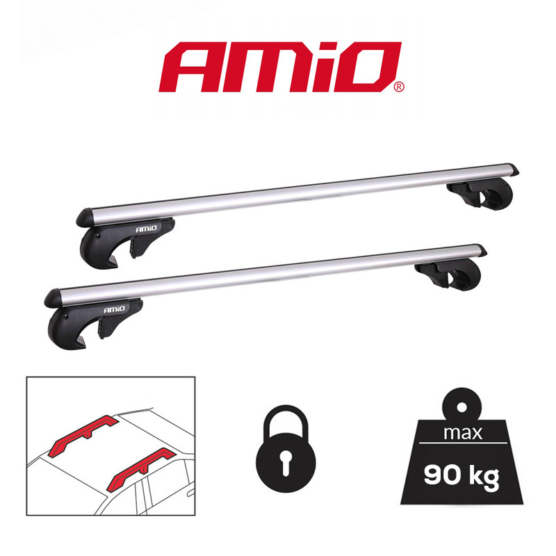 Set bare transversale JEEP Renegade (BU) 2014-2025 - Aluminiu - 135 cm - AMIO