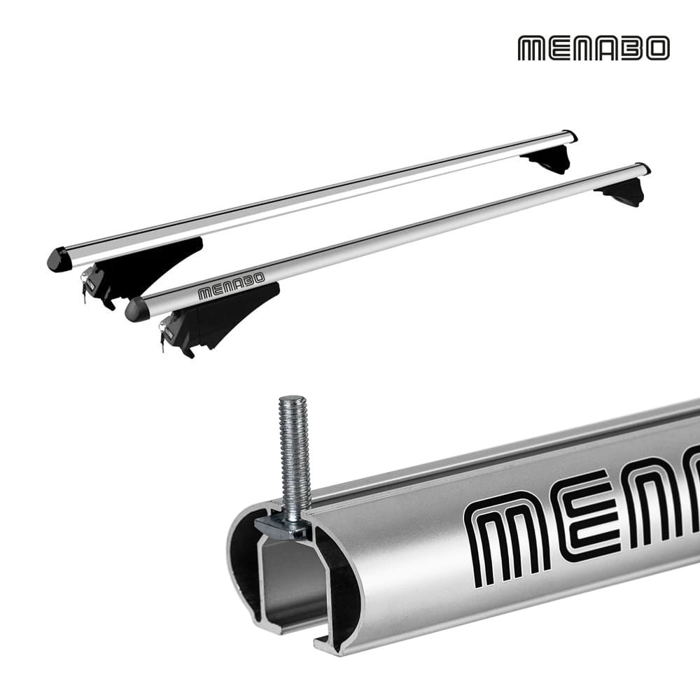 Bare transversale portbagaj AUDI A3 (8PA) Sportback 2004-2012 - Aluminiu - 135 cm - MENABO TIGER Silver XL