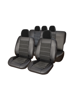 huse scaune auto compatibile VW Jetta IV 1999-2005 - Exclusive Leather Alcantara - Culoare: negru