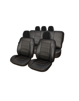huse scaune auto compatibile AUDI A3 (8L) 1996-2003 - Exclusive Leather King - Culoare: negru